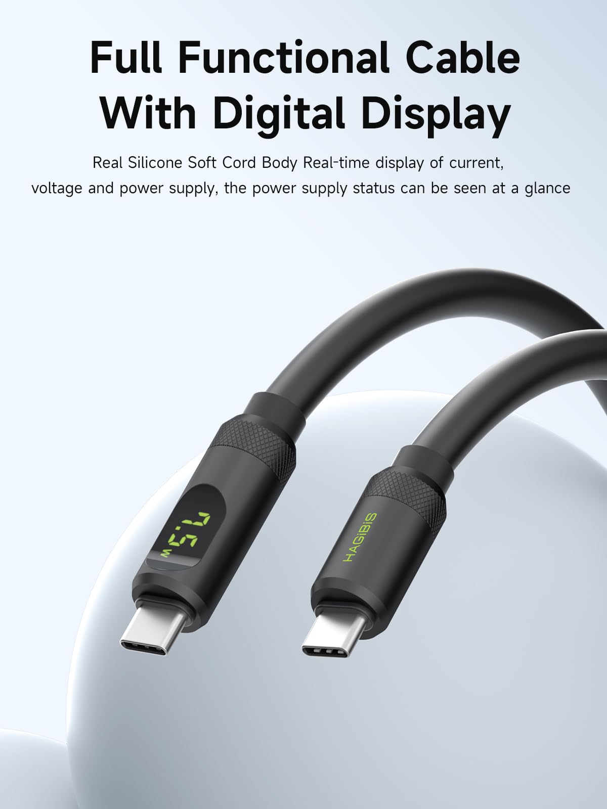 Hagibis M.2 Nvme Ssd Enclosure, 40Gbps Usb4 Ssd Enclosure With Led Display Usb4 Cable Pcie3.0X4 Aluminum Usb C External Solid State Drive Case, B&M+M Key 2230/2242/2260/2280 For Thunderbolt 4/3