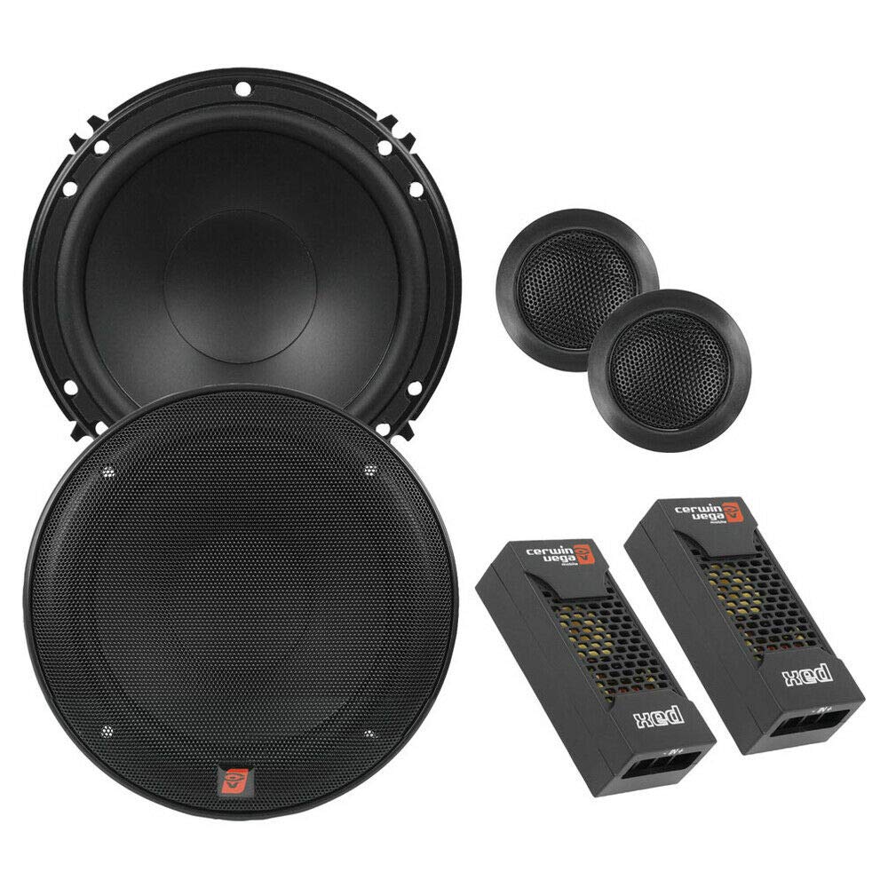 Cerwin Vega XED650C 6.5'' 300W 2-Way Component Speakers XED Series 4O - Car Audio Sound System