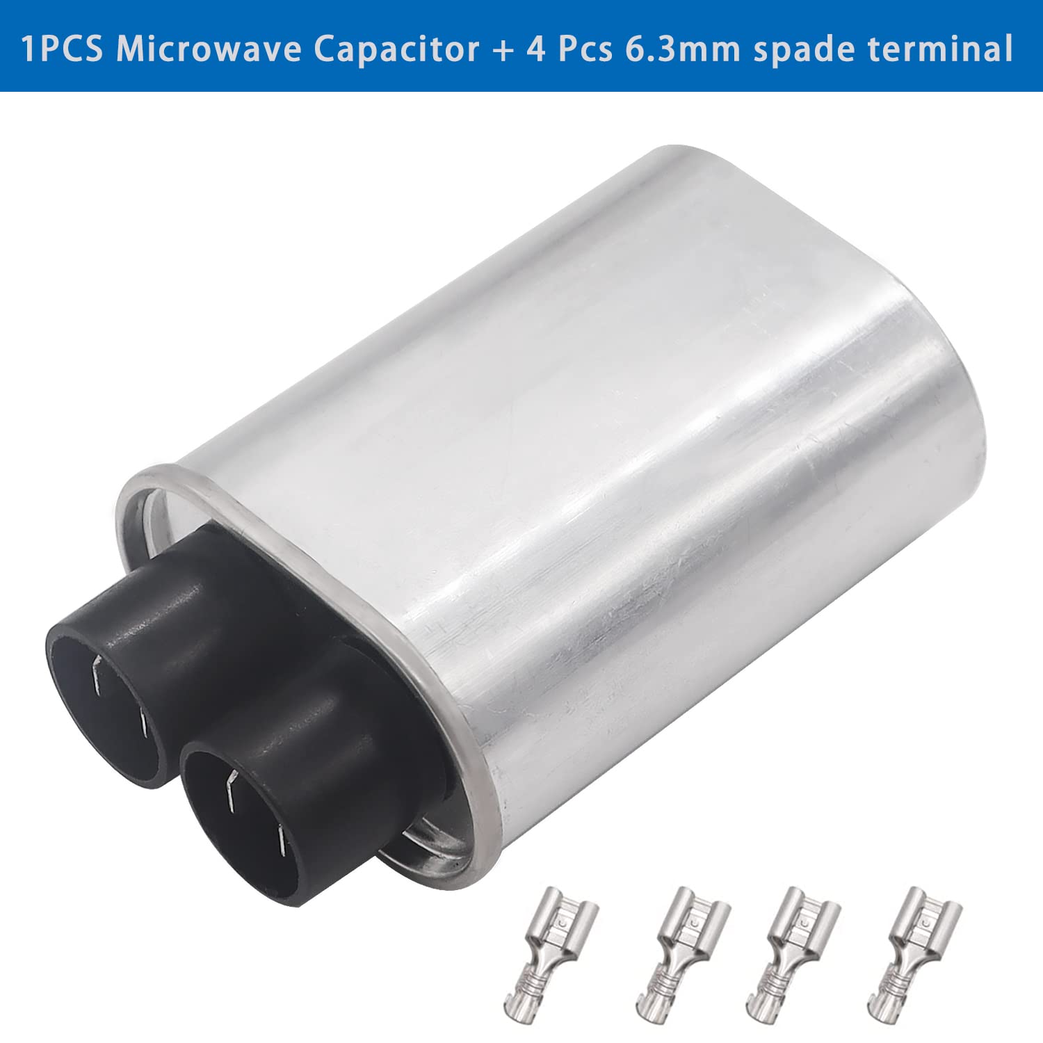 Tnisesm Microwave Capacitor 0.95Uf 2100V, High Voltage Capacitor 1/4'' Standard Terminal Connection Pin, Compatible With Whirlpo