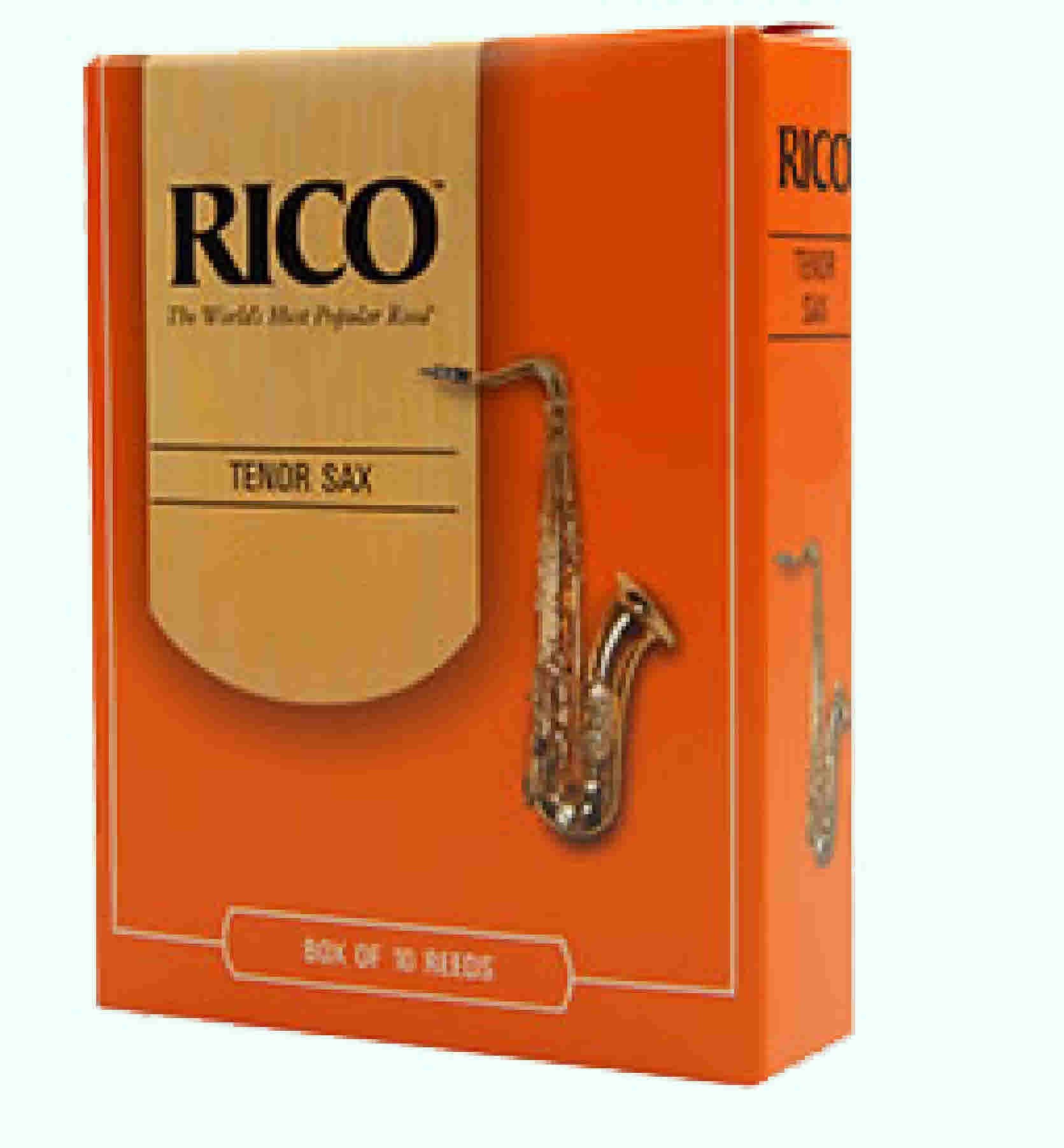 D'Addario Rico Tenor Saxophone Reeds, Strength 3, Pack Of 25