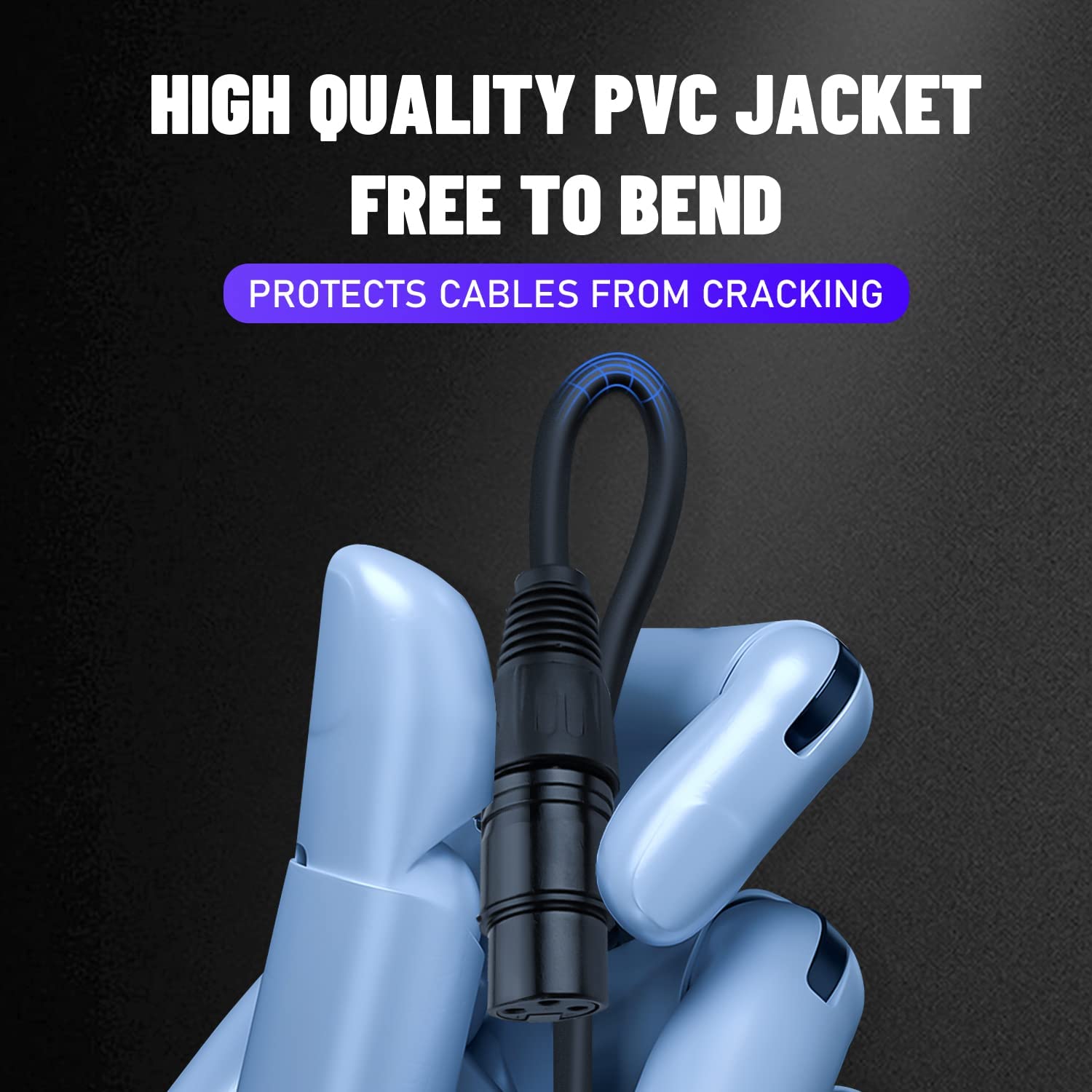 Czgor Dmx Cable 6.5 Ft, 10 Pack Flexible 3 Pin Xlr Male To Female Cable Wire For Stage Lighting Signal Xlr Connection Stage Ligh