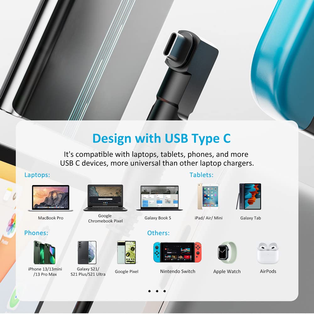 Belker 90W Universal Laptop Charger Ac Adapter Power Cord With Usb C Replacement For Dell Hp Acer Asus Lenovo Ibm Toshiba Samsun