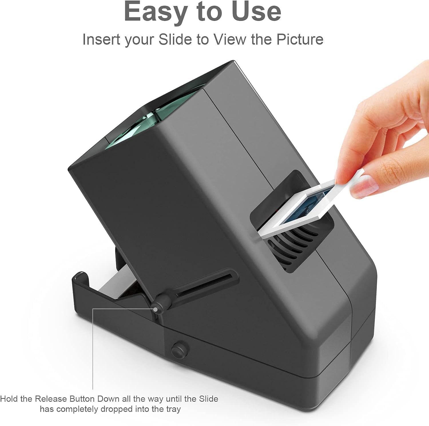 Digitnow!35Mm Slide And Film Viewer, 3X Magnification Led Lighted Illuminated Viewing,Usb Powered/Battery Operation-For 35Mm Sli