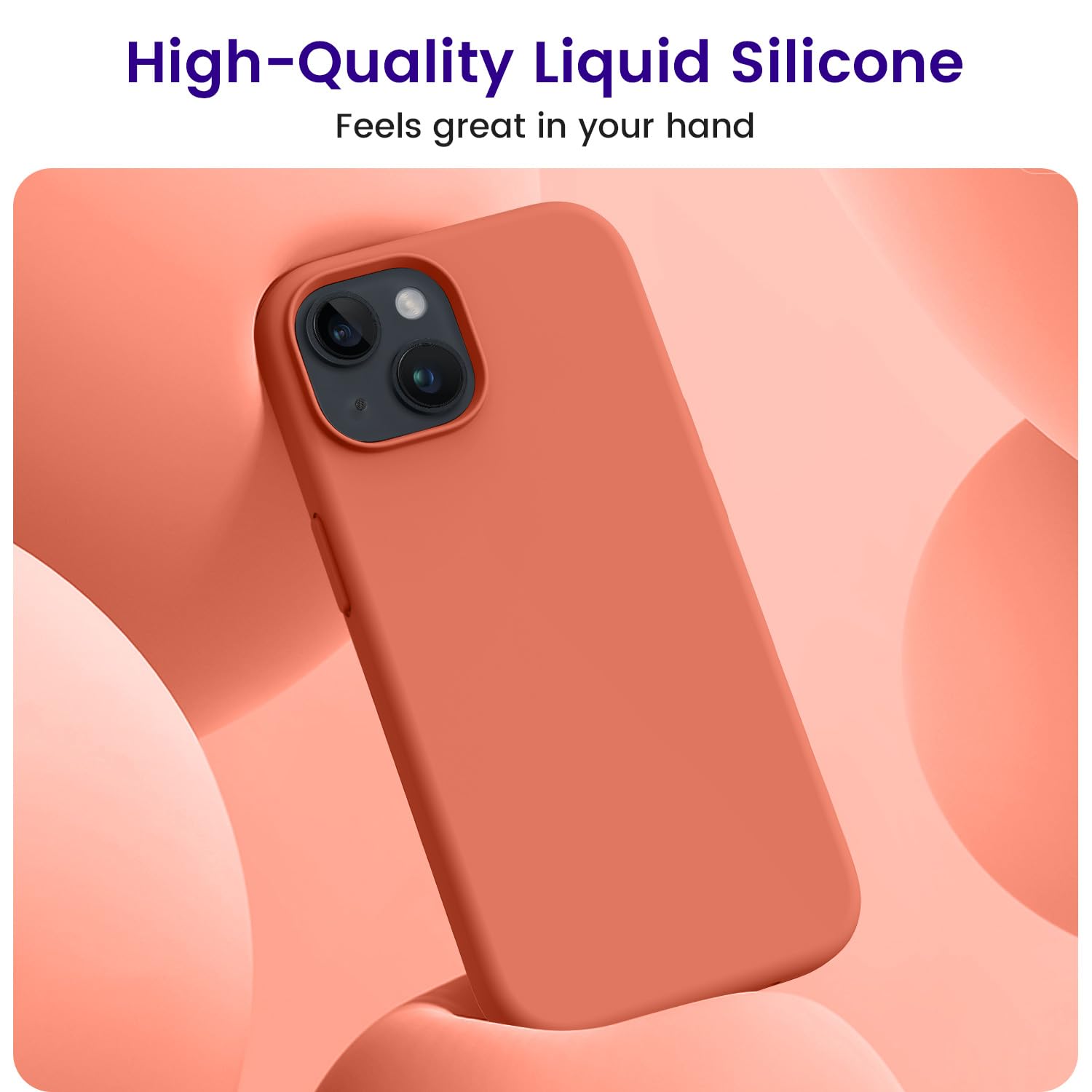 Otofly Designed For Iphone 13 Case, Silicone Shockproof Slim Thin Phone Case For Iphone 13 6.1 Inch (Pink Pomelo)