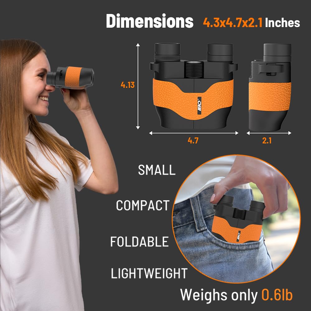 15X36 Compact Binoculars For Kids, For Adults, Bak4 Prism Fmc Lens, Ipx7 Waterproof Binoculars For Bird Watching, Outdoor Sport,