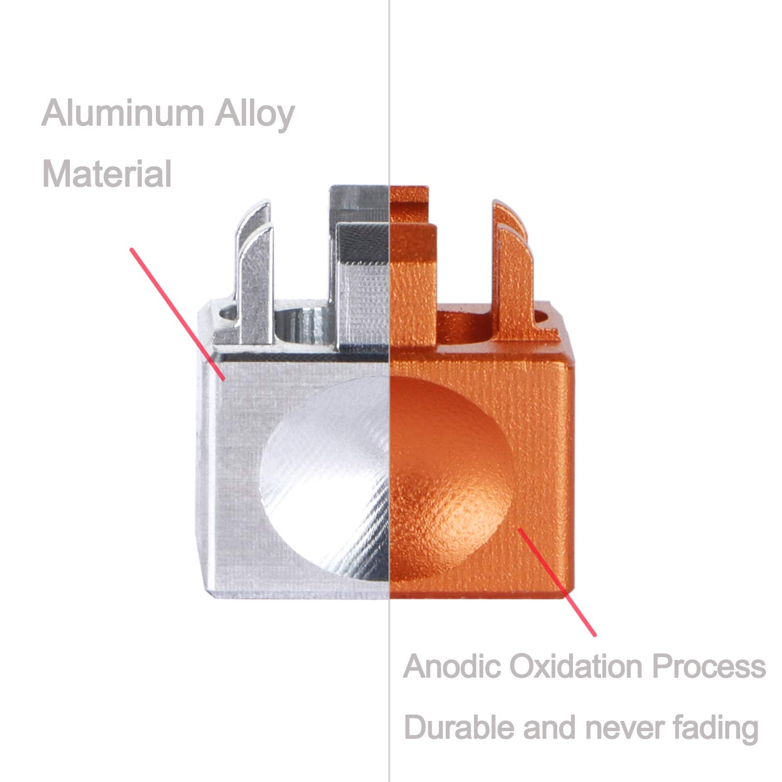 Aluminum Alloy Switch Opener With Keycap Puller For Cherry Mx Switches   Orange