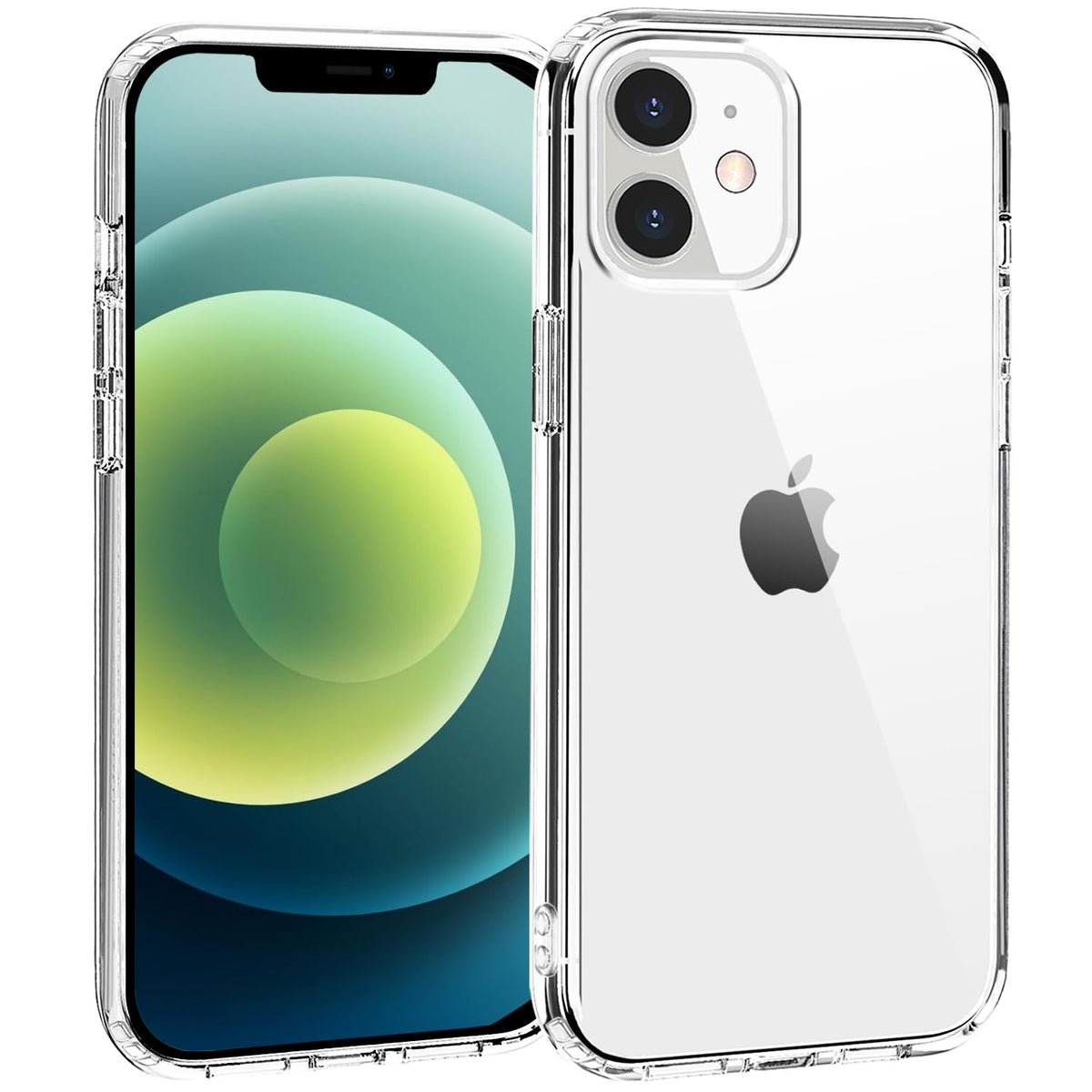 Tenoc Phone Case Compatible With Iphone 12 Mini, Clear Case Shockproof Protective Bumper Slim Cover For 5.4 Inch