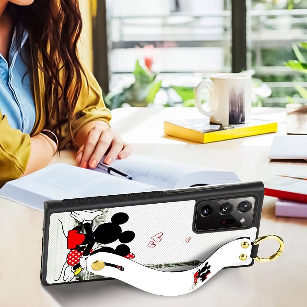 Cuwana Cartoon Case For Samsung Galaxy Note 20 Ultra 5G Case 6.9 Inch Cute Mickey Mouse Cartoon Character Design With Lanyard Wr