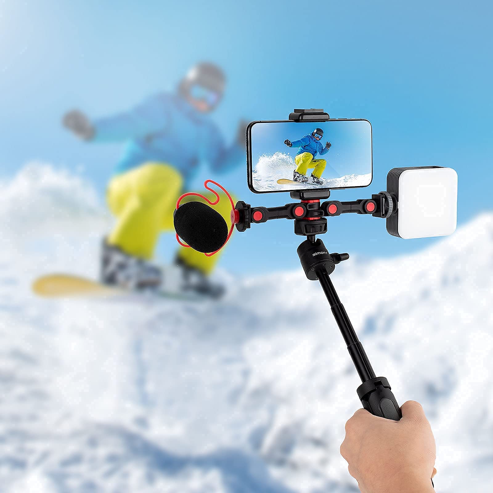 Dual Cold Shoe Mount By Smallrig, Extension Bar Universal Cold Shoe Adapter With 1/4  Thread Holes, For Microphone,Led Video Lig