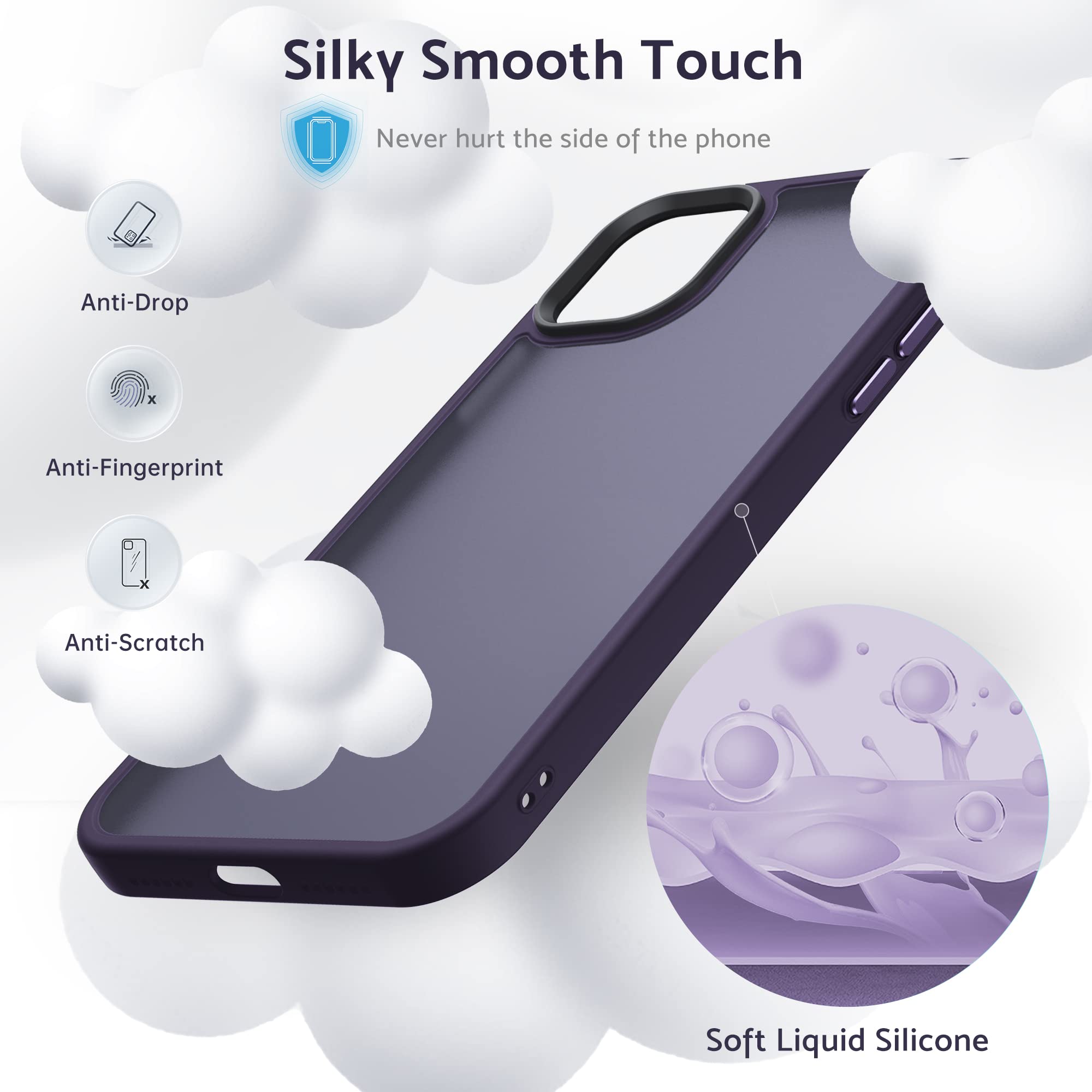 Anqrp Designed For Iphone 11 Case, [Support Wireless Charging] Soft Silicone Slim Anti Scratch Phone Case Cover For Iphone 11 6.
