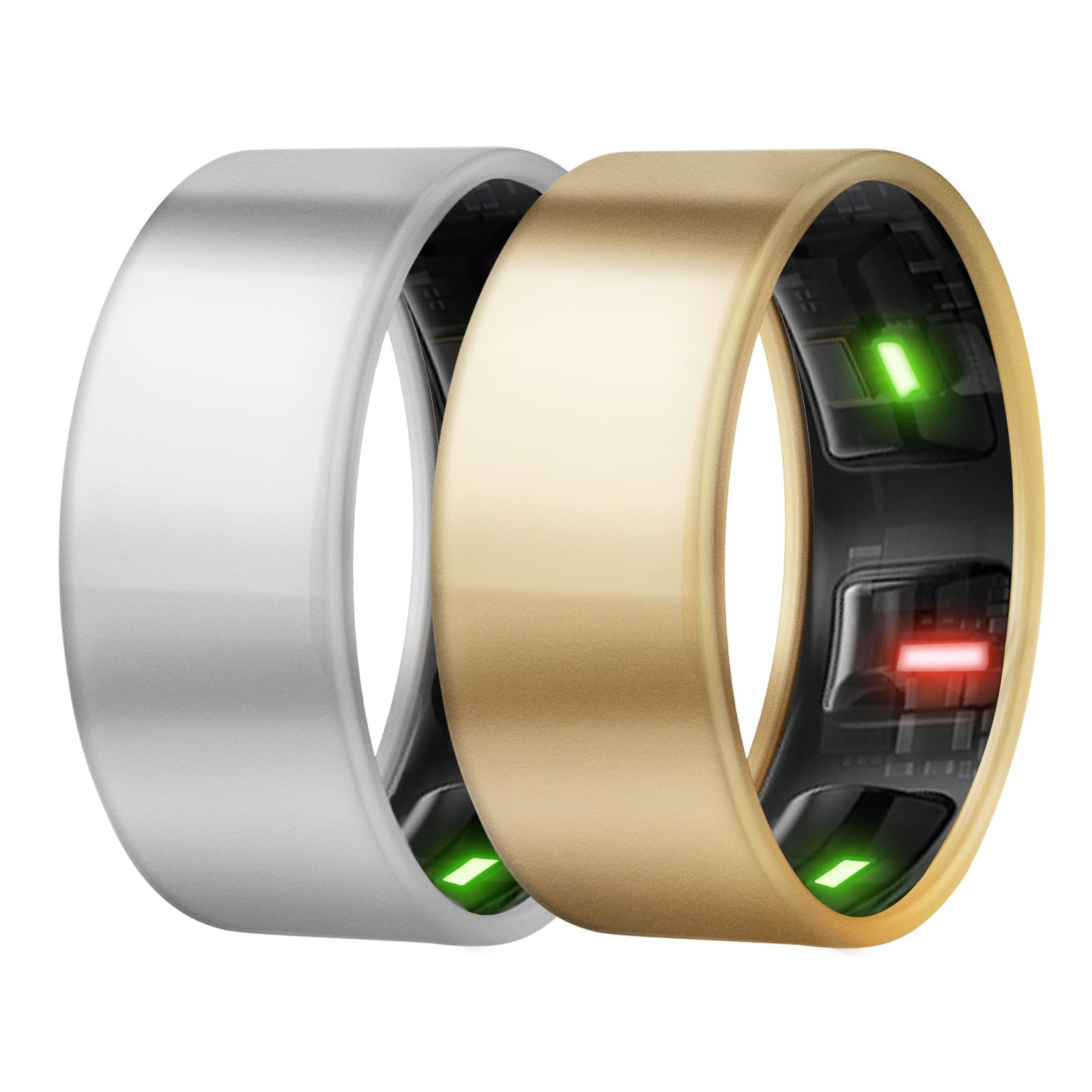 Newjourney Compatible With Oura Ring Gen 4/3 Cover | Tpu Anti-Scratch Ring Protector For Working Out (Gold+Silver, 8)