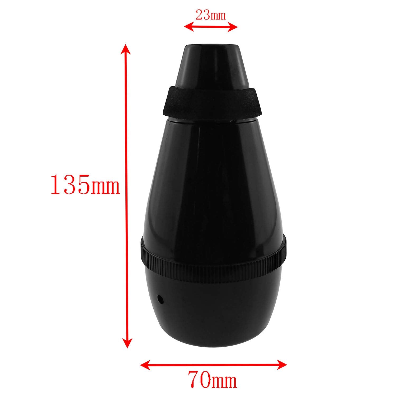 E Outstanding Trumpet Silencer Black Lightweight Abs Trumpet Straight Practice Cup Mute Silencer For Jazz