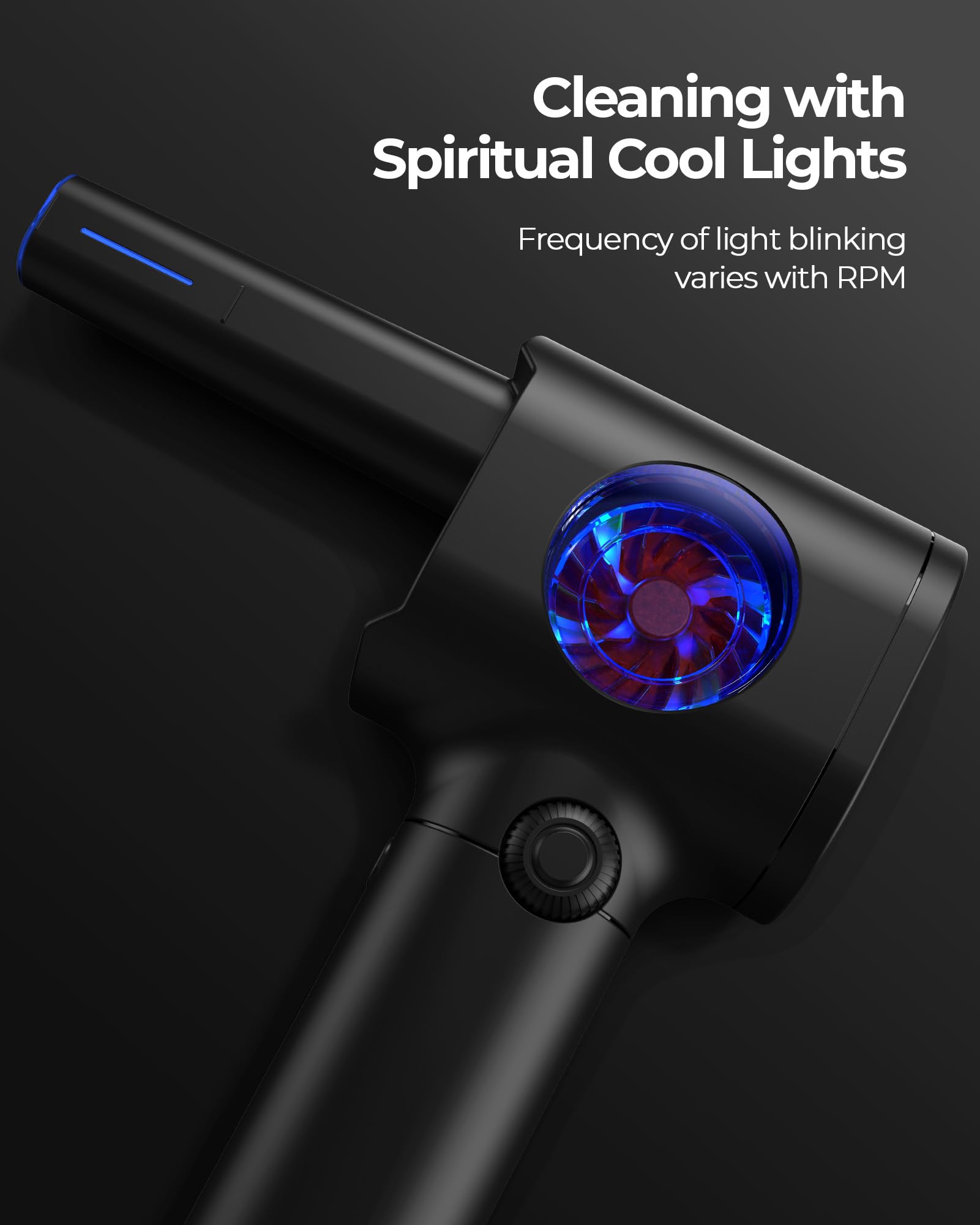 Koonie Pro Compressed Air Duster With Storage Case|Max.100Min Runtime|High Speed Motor|6 Multi Use Accessories|Led Spotlighting|