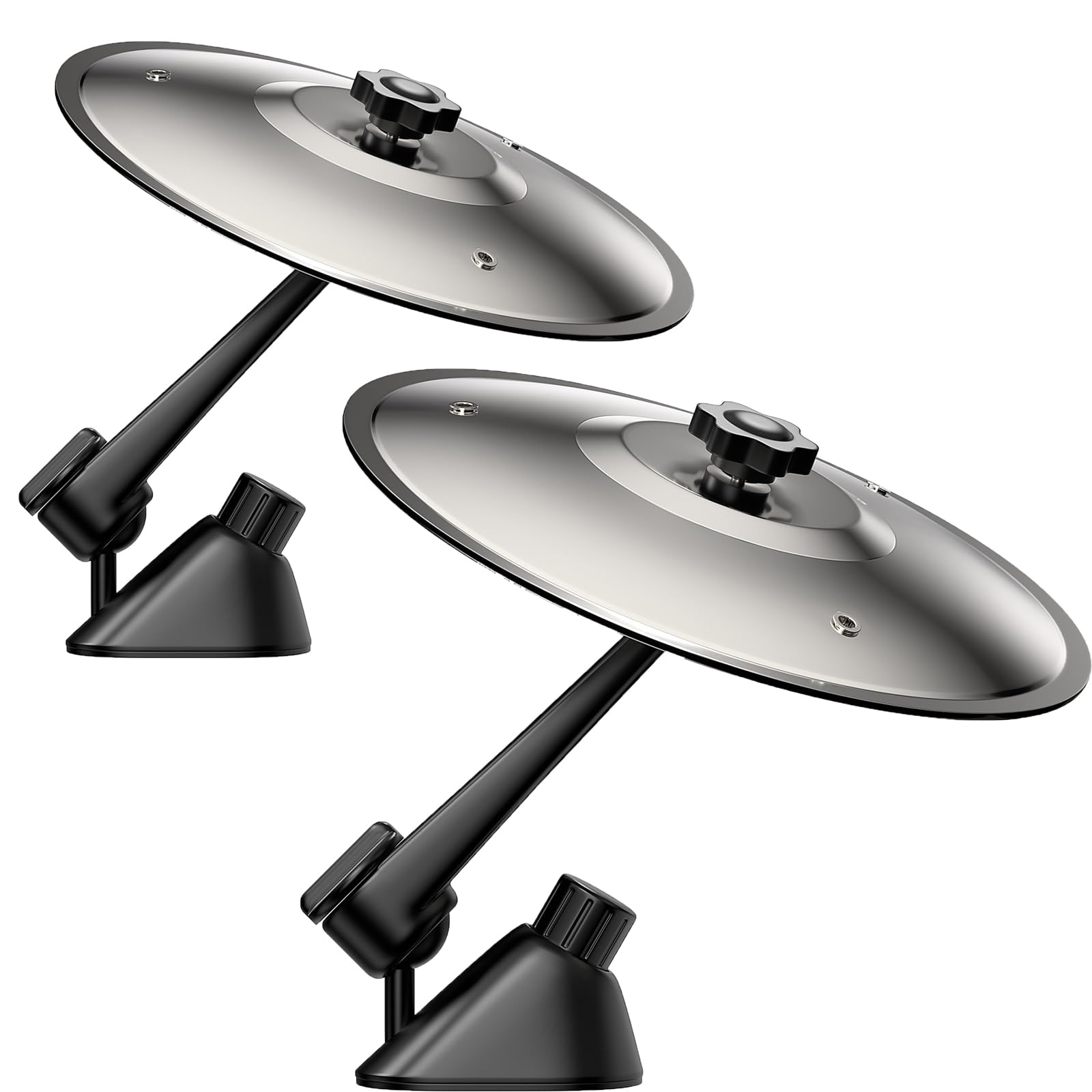 2 Pack Car Cymbal Drum Air Vent, Mini Metal Drum Crash Cymbal for Car Dashboard, Funny Musical Instruments Gadget for Drummer Mu