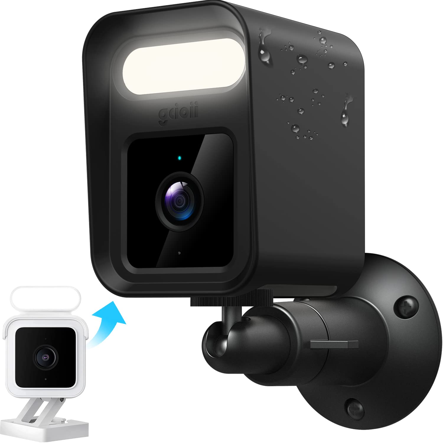 Gcioii Mount For Wyze Cam V3 Spotlight Camera, Indoor/Outdoor Security Accessories,Weatherproof Protective Silicone Skin Cover A