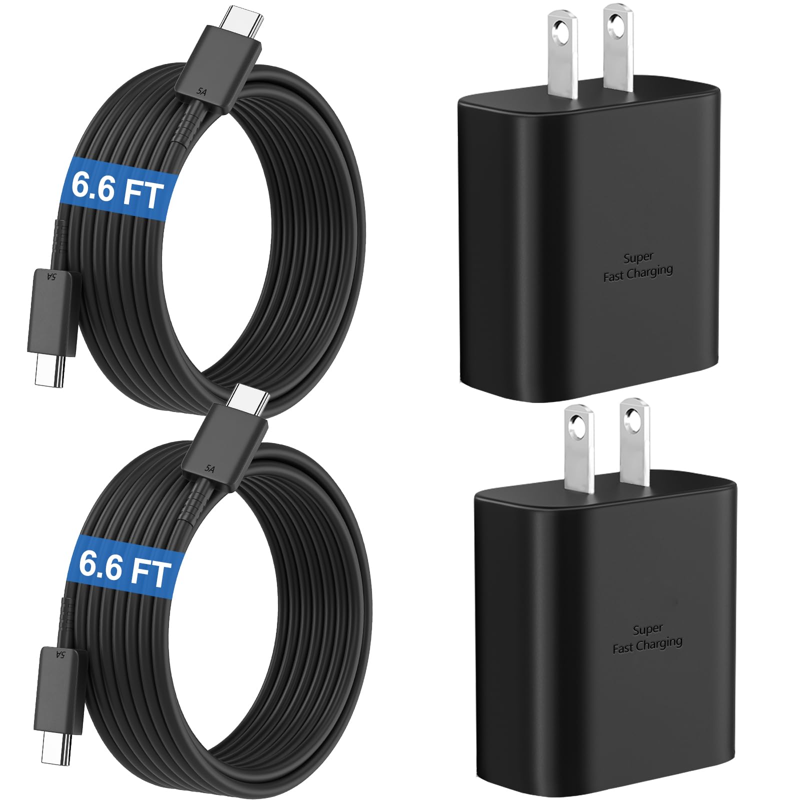 45W Super Fast Charger Usb C Android Phone Charger Type C Charger Fast Charging Block With 6.6Ft C Charger Cord For Samsung Galaxy S25/S25 Ultra/S25+/S24 Ultra/S24/S24+/S23/S22/S21/S20/Note20/Note 10
