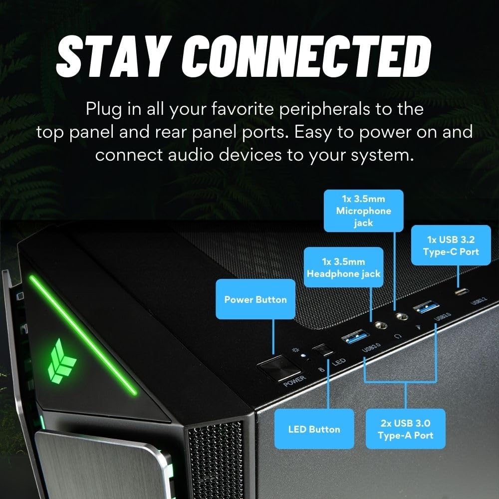 Computer Upgrade King Mantis V2 Gaming Desktop PC - RTX 5080, i9-14900KF, 64GB RAM, 2TB SSD, RGB, Wi-Fi 6E,