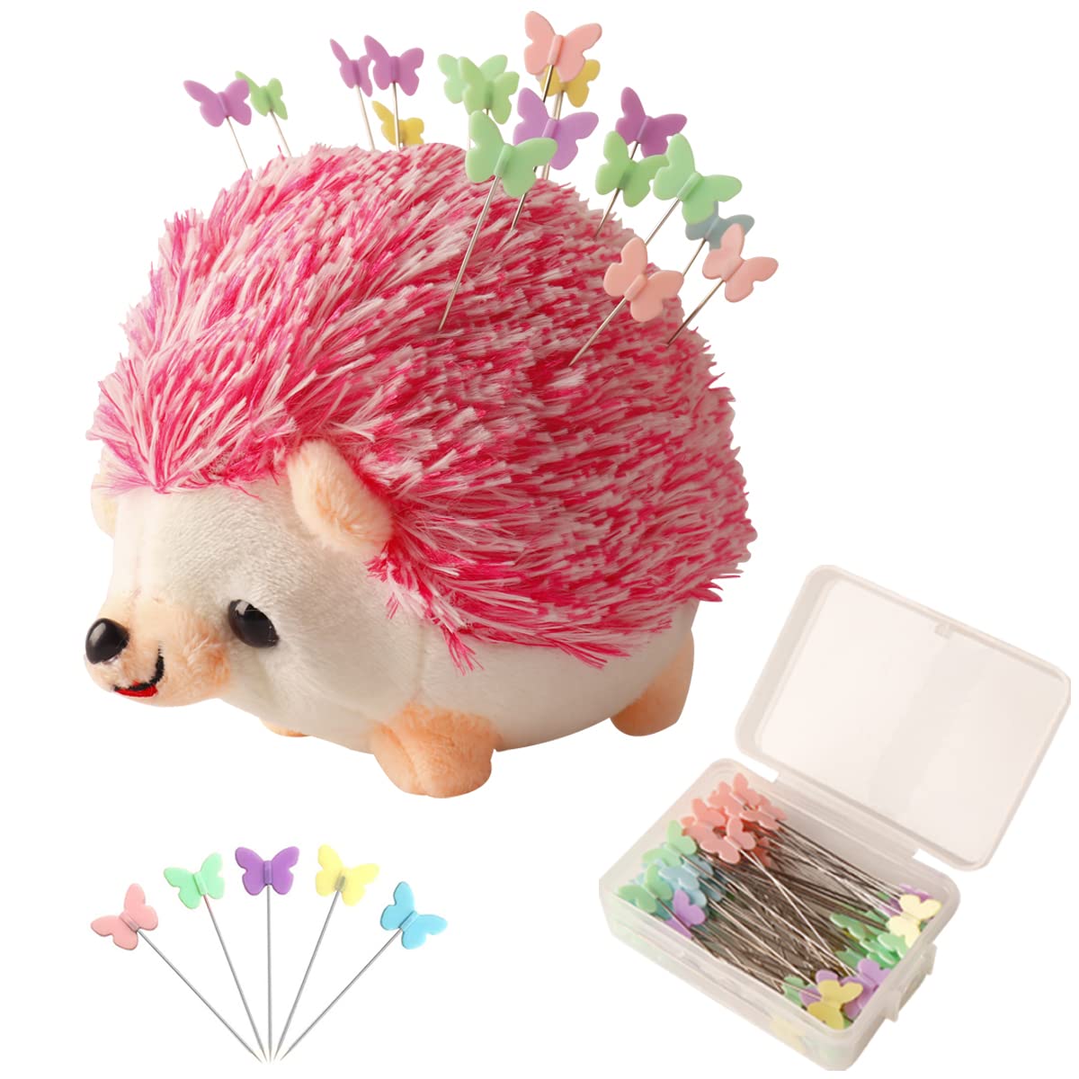 Ciciliaya Hedgehog Shape Pin Cushion, Cute Pincushions Sewing Kit Lovely Needle Cushions Pins Holder Sewing Accessories Supplies