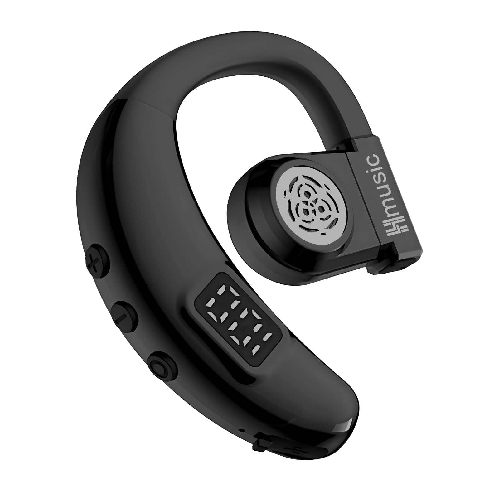 Hmusic I6 Bluetooth Earpiece  Single Ear Headset with ENC Mic, Bluetooth 5.4, 20H Battery with LED Power Display, 180 Rotatable