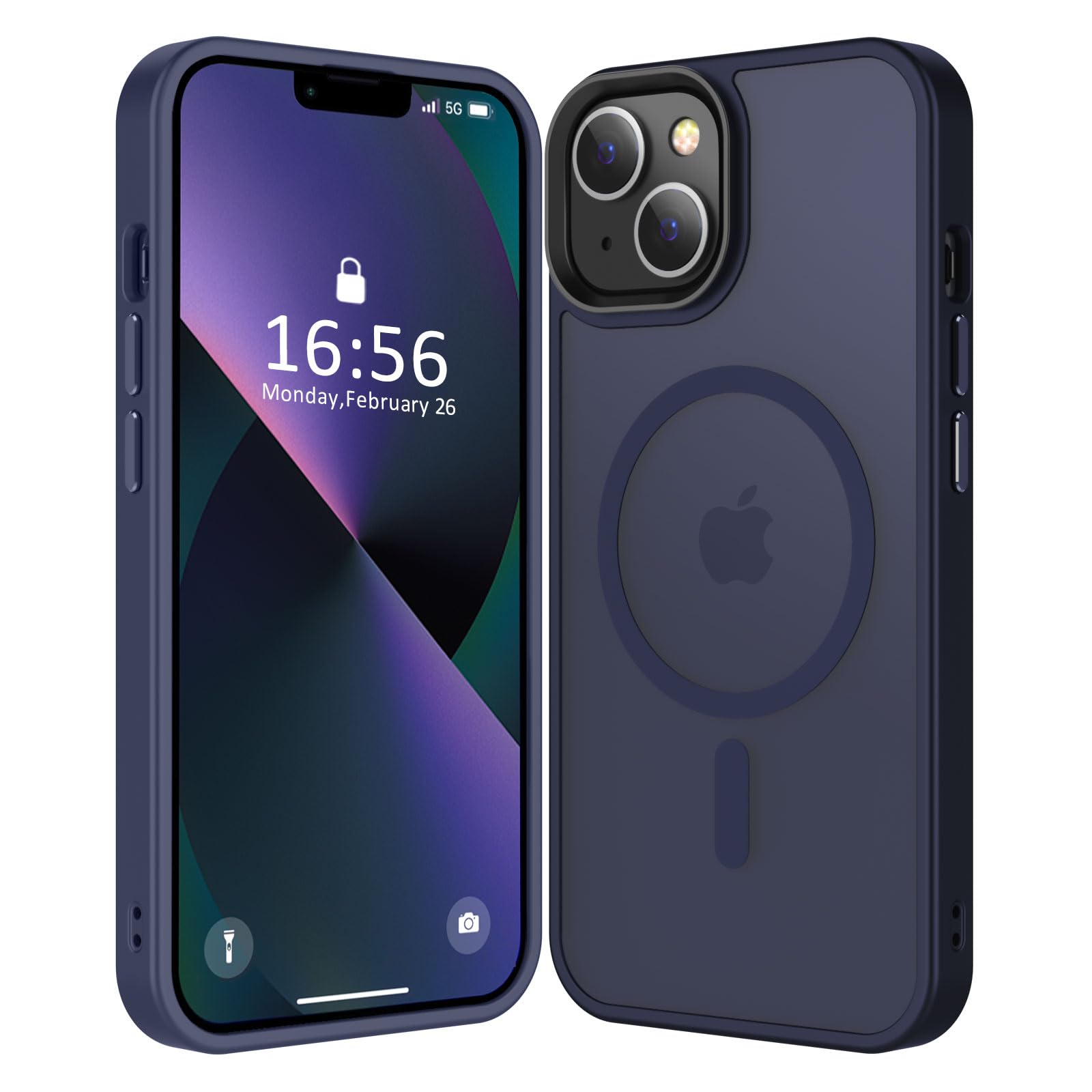 Chezeal Compatible With Iphone 14/13 Case [Compatible With Magsafe & Military Grade Protection] Slim Magnetic Translucent Matte