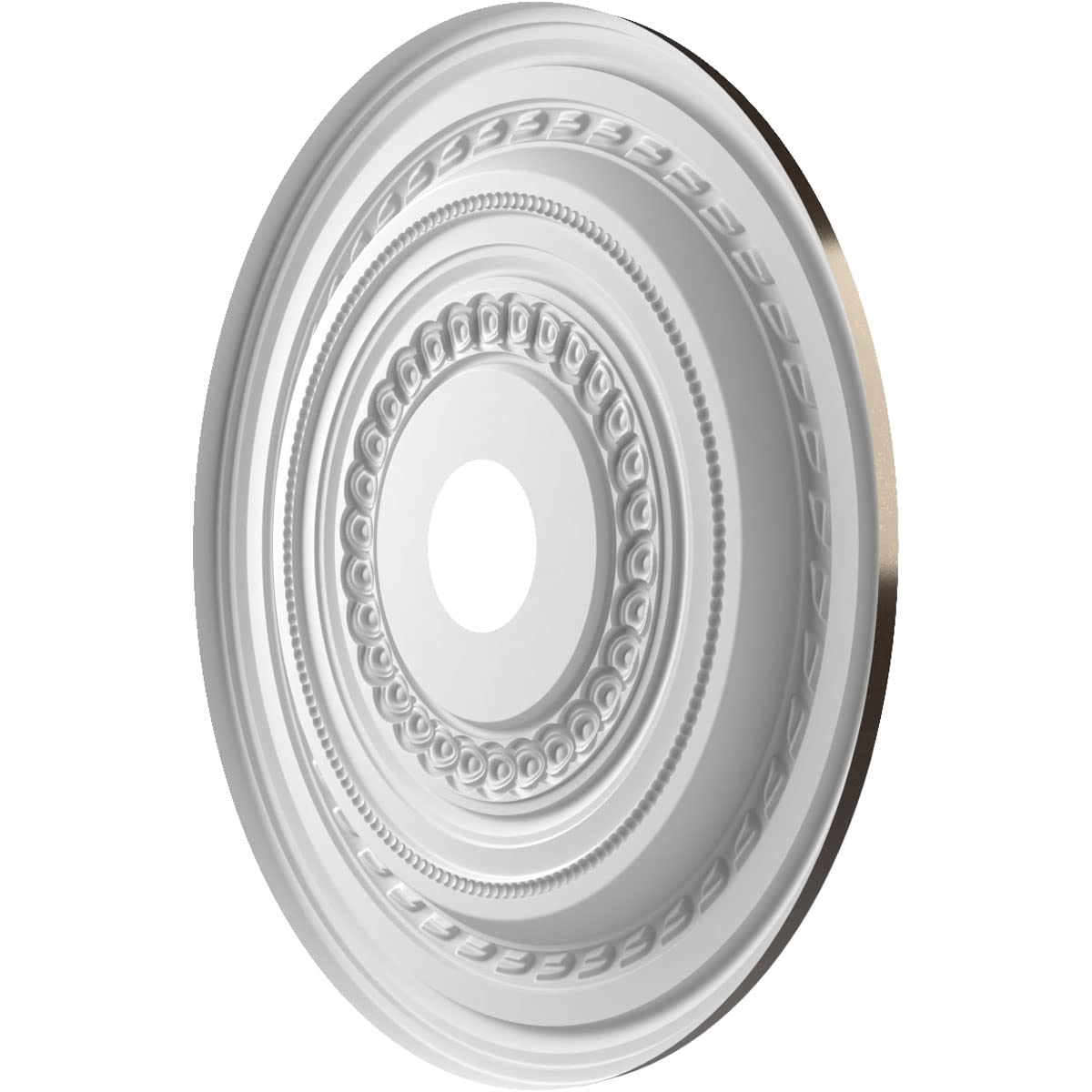 Ekena Millwork Cmp22Coeru Cole Thermoformed Pvc Ceiling Medallion (Fits Canopies Up To 6), 22Od X 3 1/2Id X 1P, Universal Metall