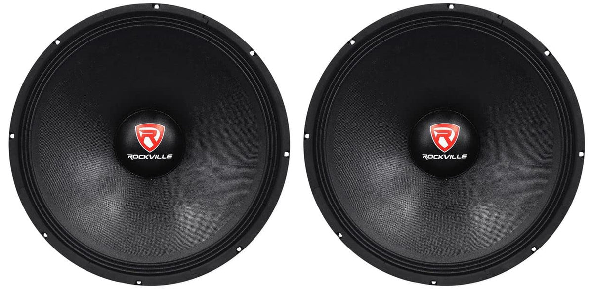 Rockville 2 RVP18W8 2400w 18' Pro Subwoofers 8-Ohm Raw Sub Woofers 90 Oz Magnets