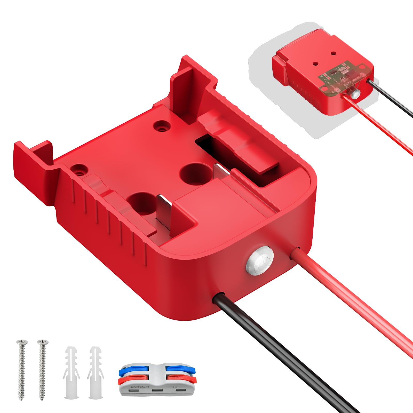 Kzreect Battery Adapter With Switch, Over Discharge Protection, Compatible With Milwaukee 18V Battery,Converter For Diy Rc Car T