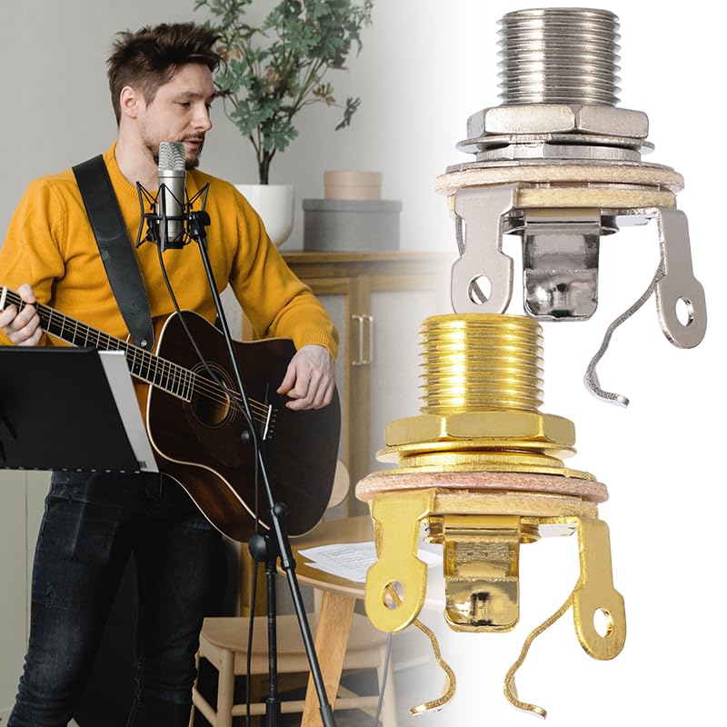 Ulfsaar 2 Pack Full-Contact Output Jack For Guitar/Bass, With Mounting Hardware