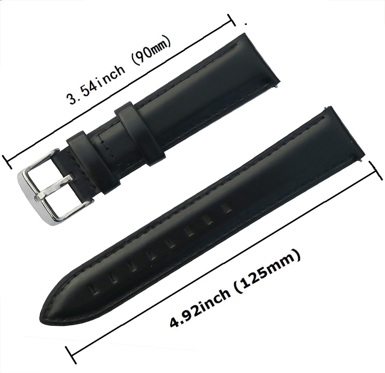 Otopo Compatible With 46Mm Galaxy Watch Band/Gear S3 Bands/Ticwatch Pro Bands, 22Mm Quick Release Genuine Leather Replacement Wr