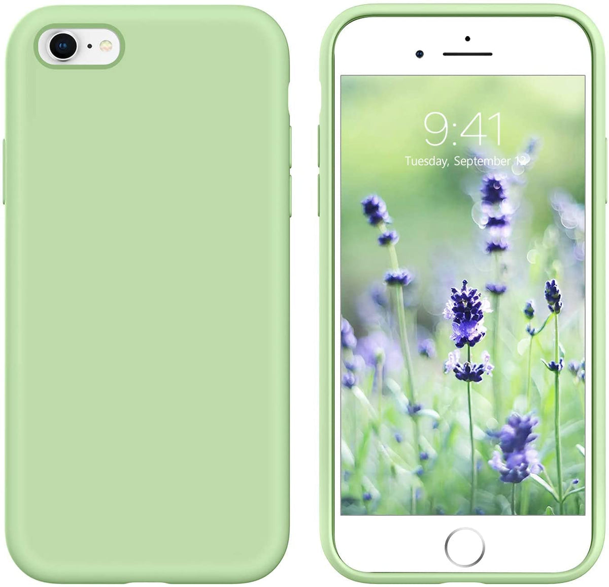 Guagua Iphone 6S Plus Case Iphone 6 Plus Case Liquid Silicone Soft Gel Rubber Slim Lightweight Microfiber Lining Cushion Texture