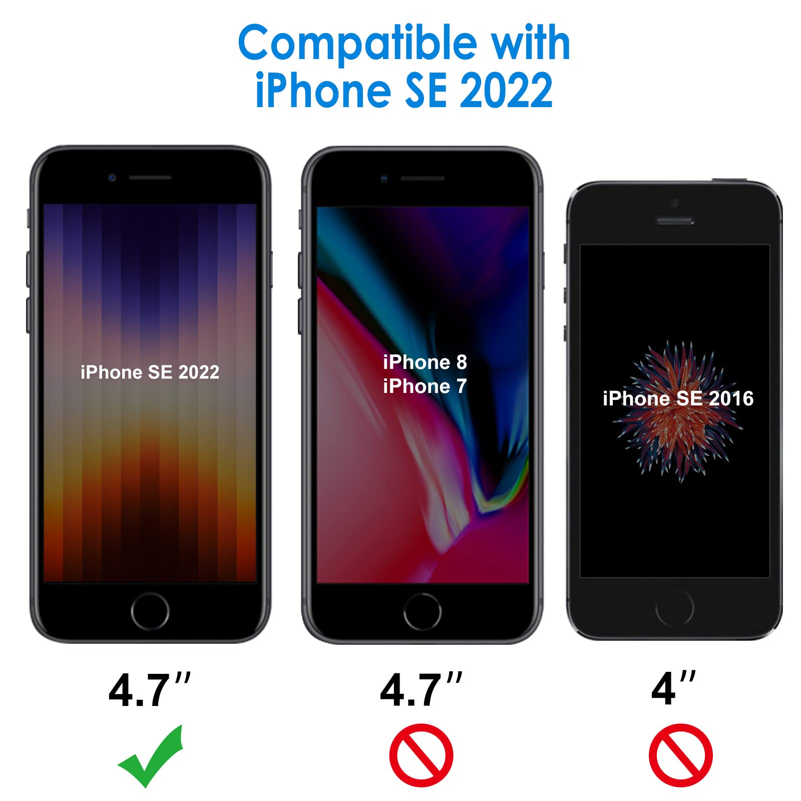 Jetech Screen Protector For Iphone Se 3 (2022 3Rd Edition) 4.7-Inch, Tempered Glass Film, 3-Pack