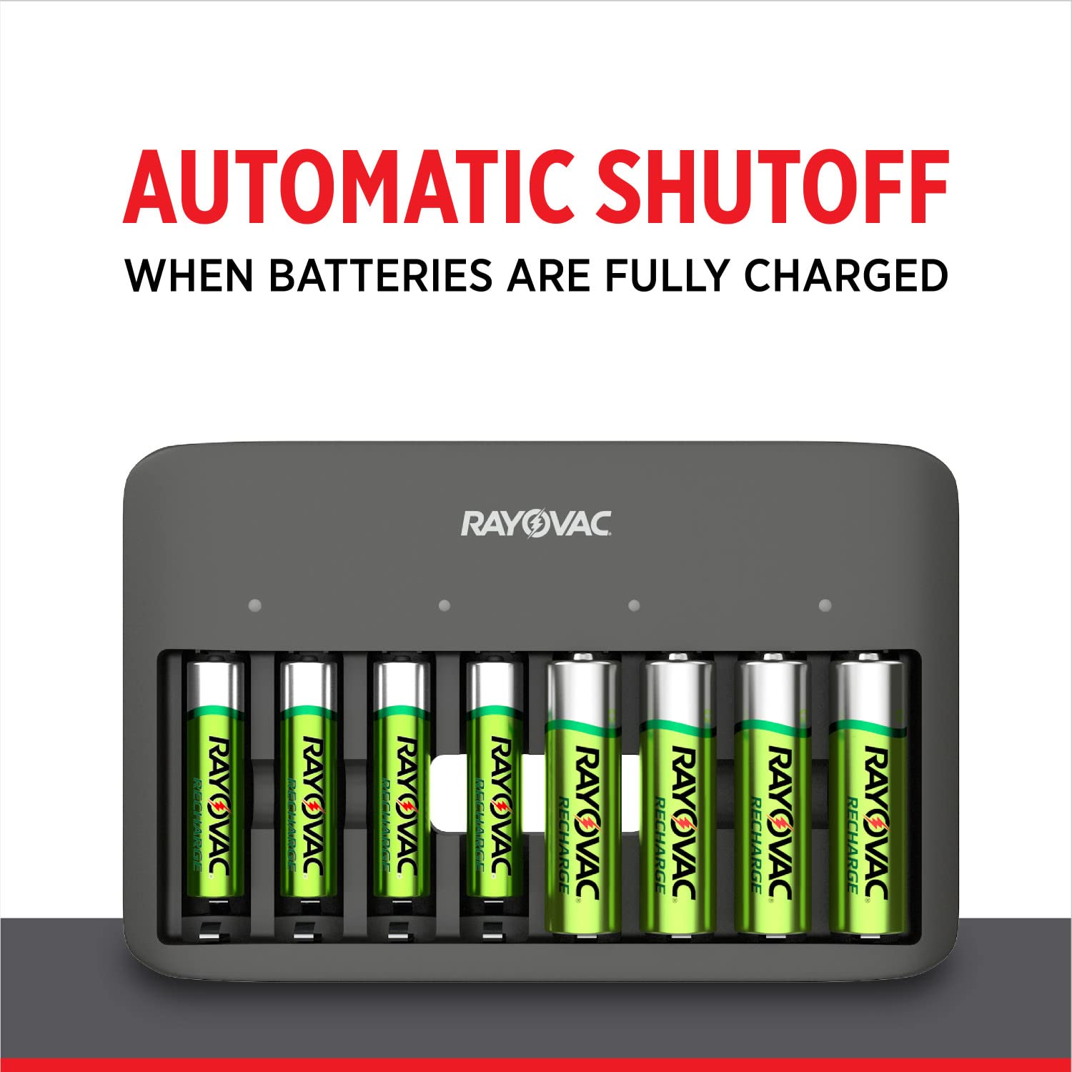 Rayovac Usb Battery Charger, 8 Bay Charger For Rechargeable Batteries, 1 Count