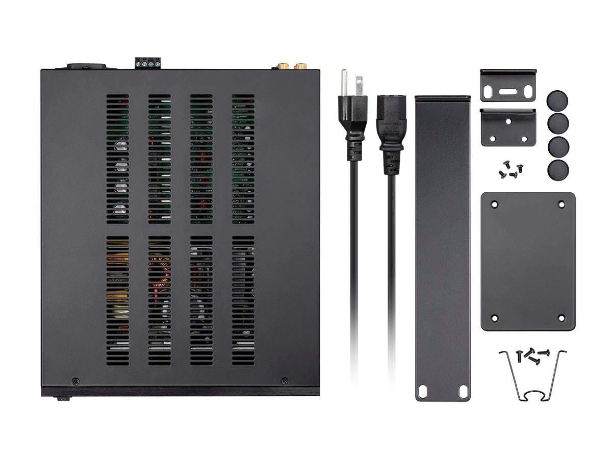 Monoprice Unity 200 Watt Bridgeable Power Amp   Class D Amplifier, 12 Volt Input/Output Triggers, Rack Mountable