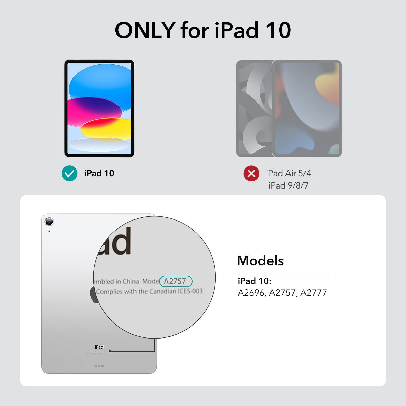 Esr 2 Pack Screen Protector For Ipad 10Th Generation 10.9 Inch (2022), Ultra Hard Tempered Glass Film Guard With Alignment Frame