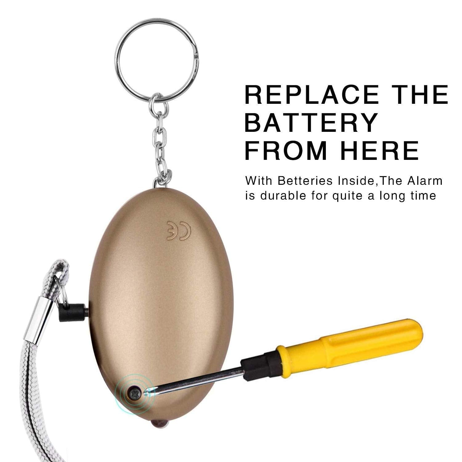 Kosin Safe Sound Personal Alarm, 3 Pack 145Db Personal Security Alarm Keychain With Led Lights, Emergency Safety Alarm For Women