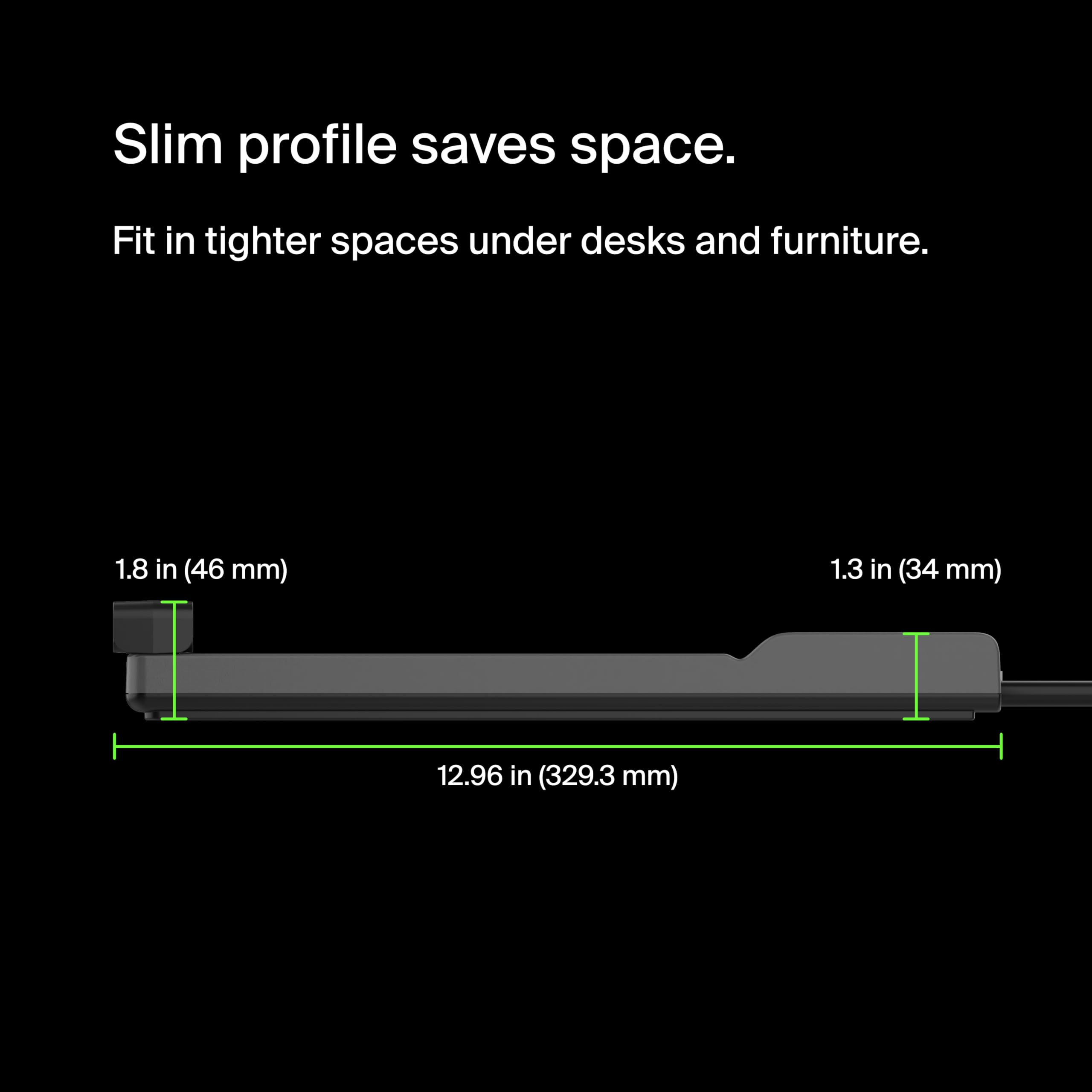 Belkin 12 Outlet Home And Office Series Surge Protector, 8Ft Cord, Gray