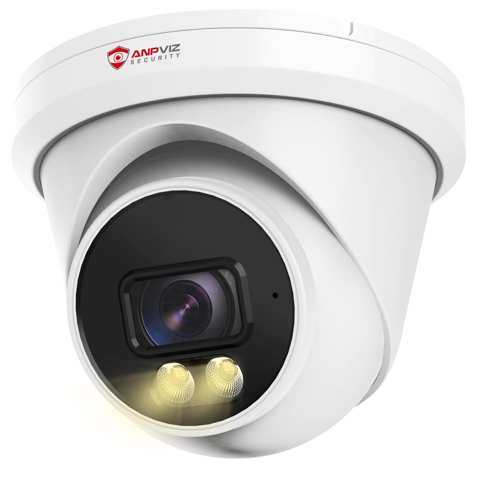 Anpviz 4Mp Poe Ip Camera, Turret Security Ip Camera Outdoor Indoor, Ai Human Motion Detection, Smart Dual Light Color Night Visi