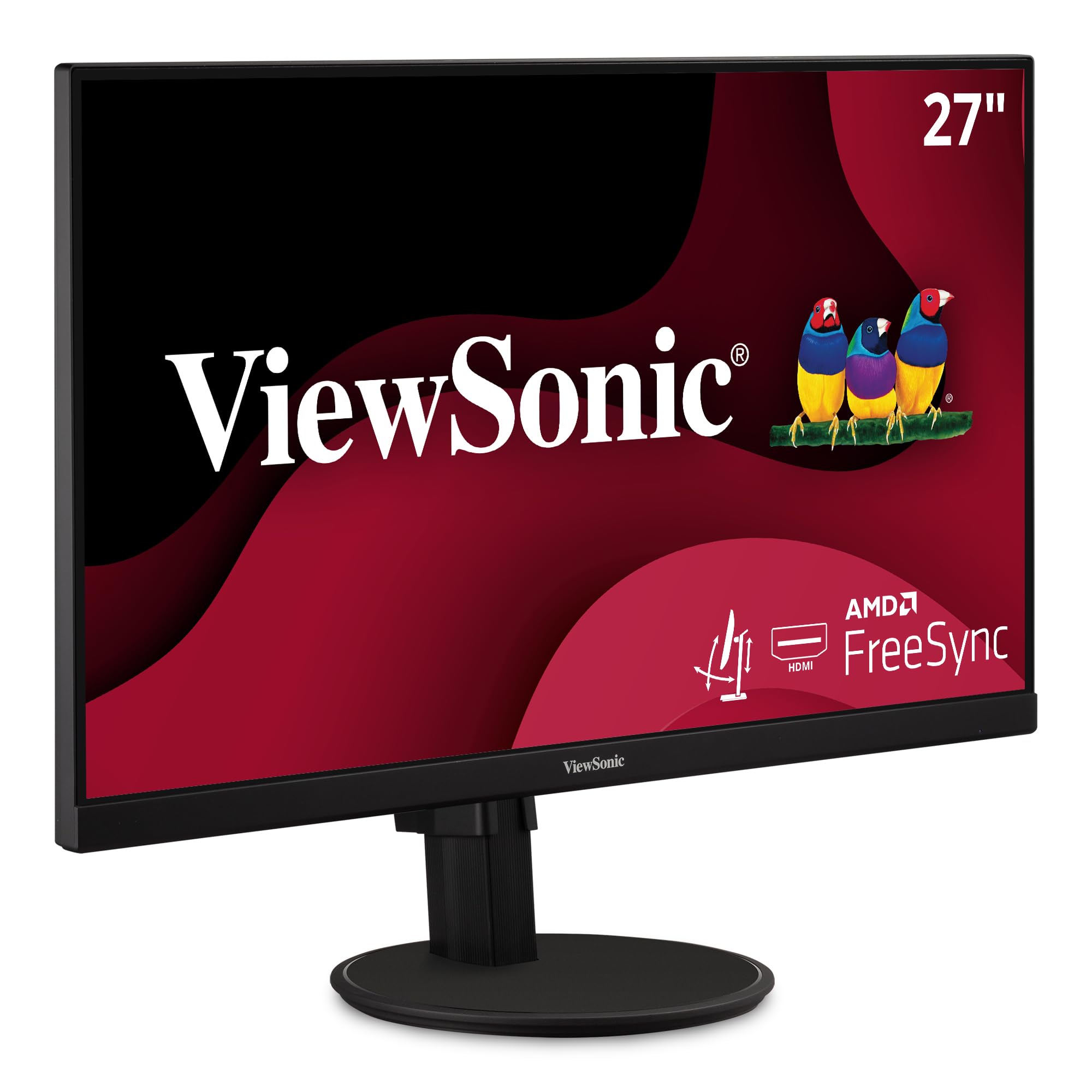 Viewsonic Va2747 Mhj 27 Inch Full Hd 1080P Monitor With Advanced Ergonomics, Ultra Thin Bezel, Adaptive Sync, 75 Hz, Eye Care, H