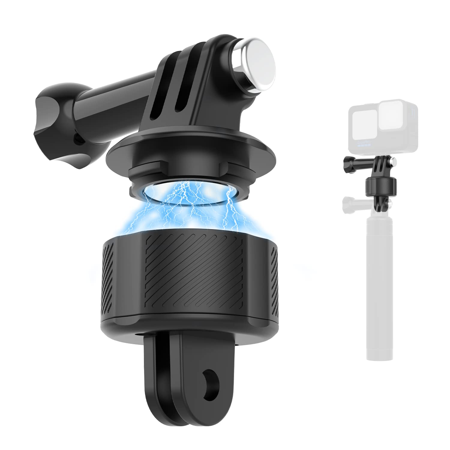 Skezn Magnetic Accessories For Gopro, Quick Release Base For Bike, Selfie Stick, Monopod, Tripod Mount, Compatible With Gopro Hero 13/12/11/10 Black, Akaso, Insta, Dji And More (Magnetic Accessories)