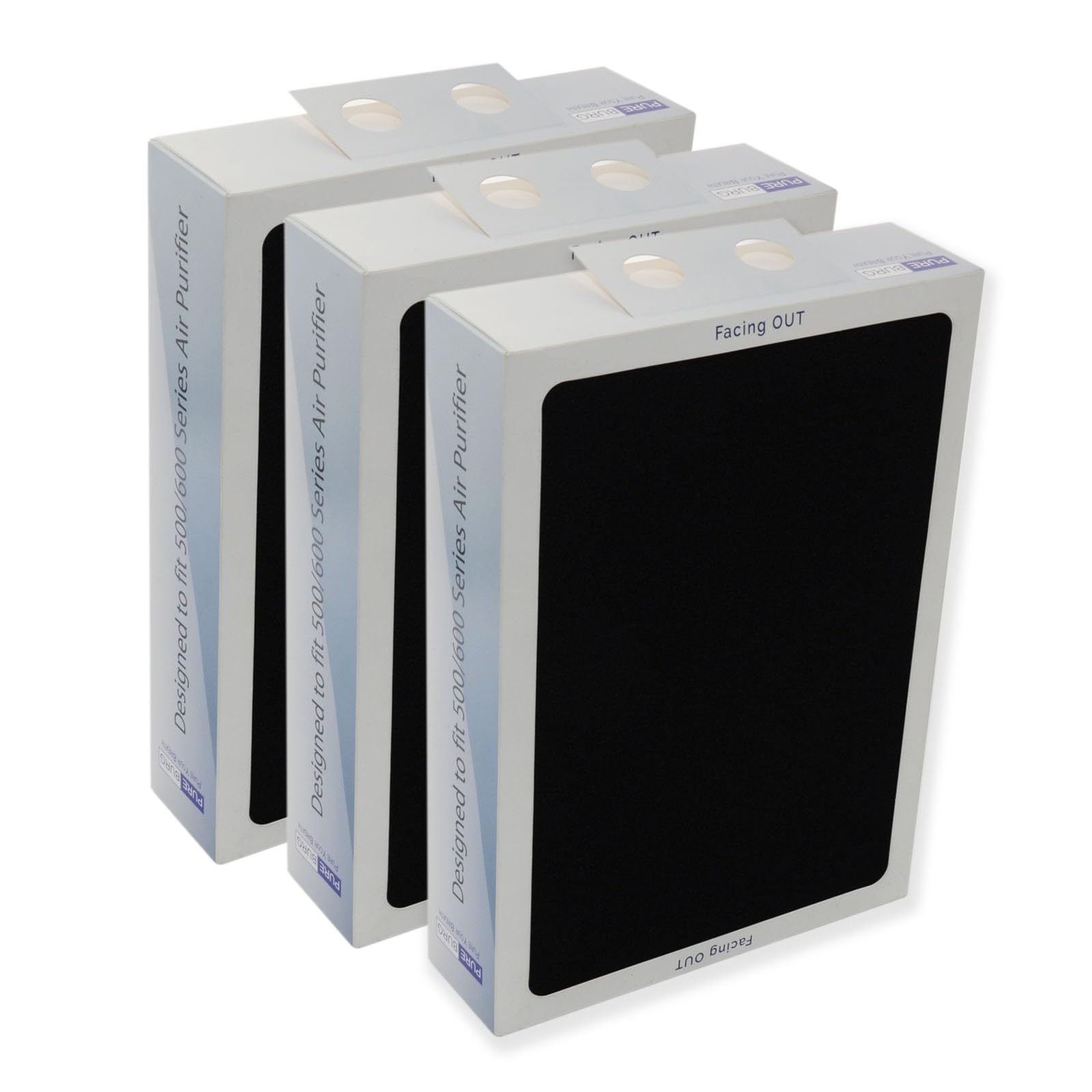 Pureburg Replacement True Hepa Filter Set Compatible With Blueair 500/600 Smokestop Classic 503 505 603 650E 550E 501 510 555Eb