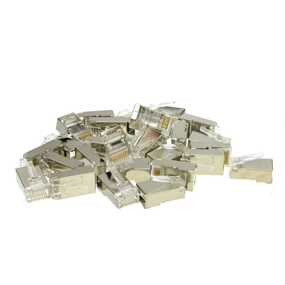 Cat6 Shielded Crimp Connector For Stranded Cable W/Guides (100 Pcs Per Bag)
