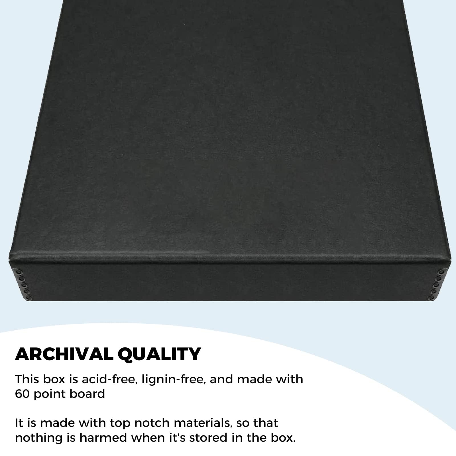 Golden State Art, Archival Folio Storage Box 11X14, Clamshell Design With Metal Edge, Preserve And Store Photos Documents Cards Prints Arts And Crafts Diy, Black, Pack Of 2