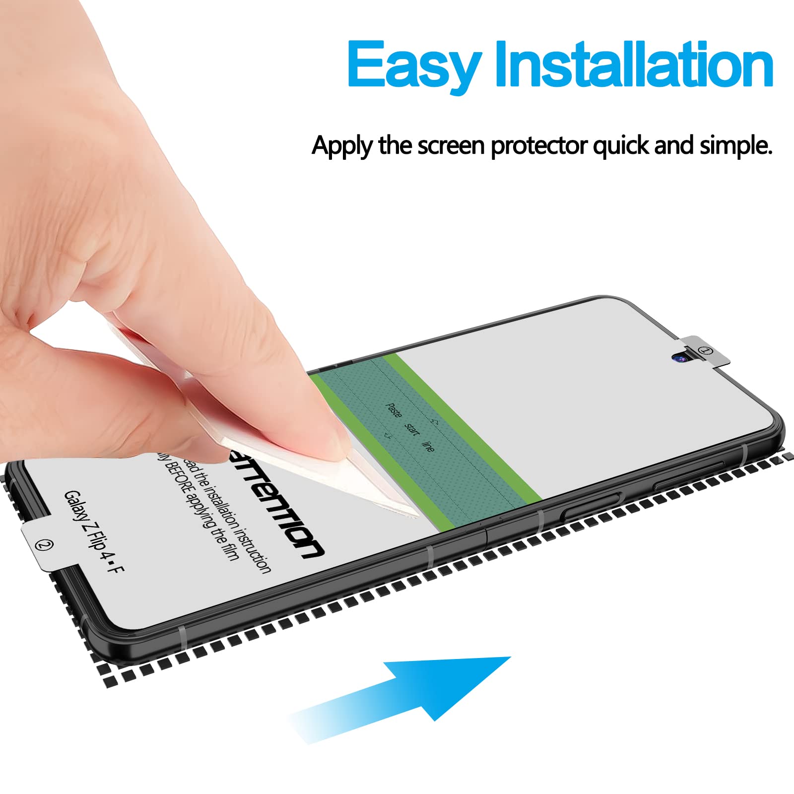 Lywhl [3 Pack] For Samsung Galaxy Z Flip 4 5G Screen Protector, Premium Quality Soft Epu (Not Glass) Hd Clarity Protective Film