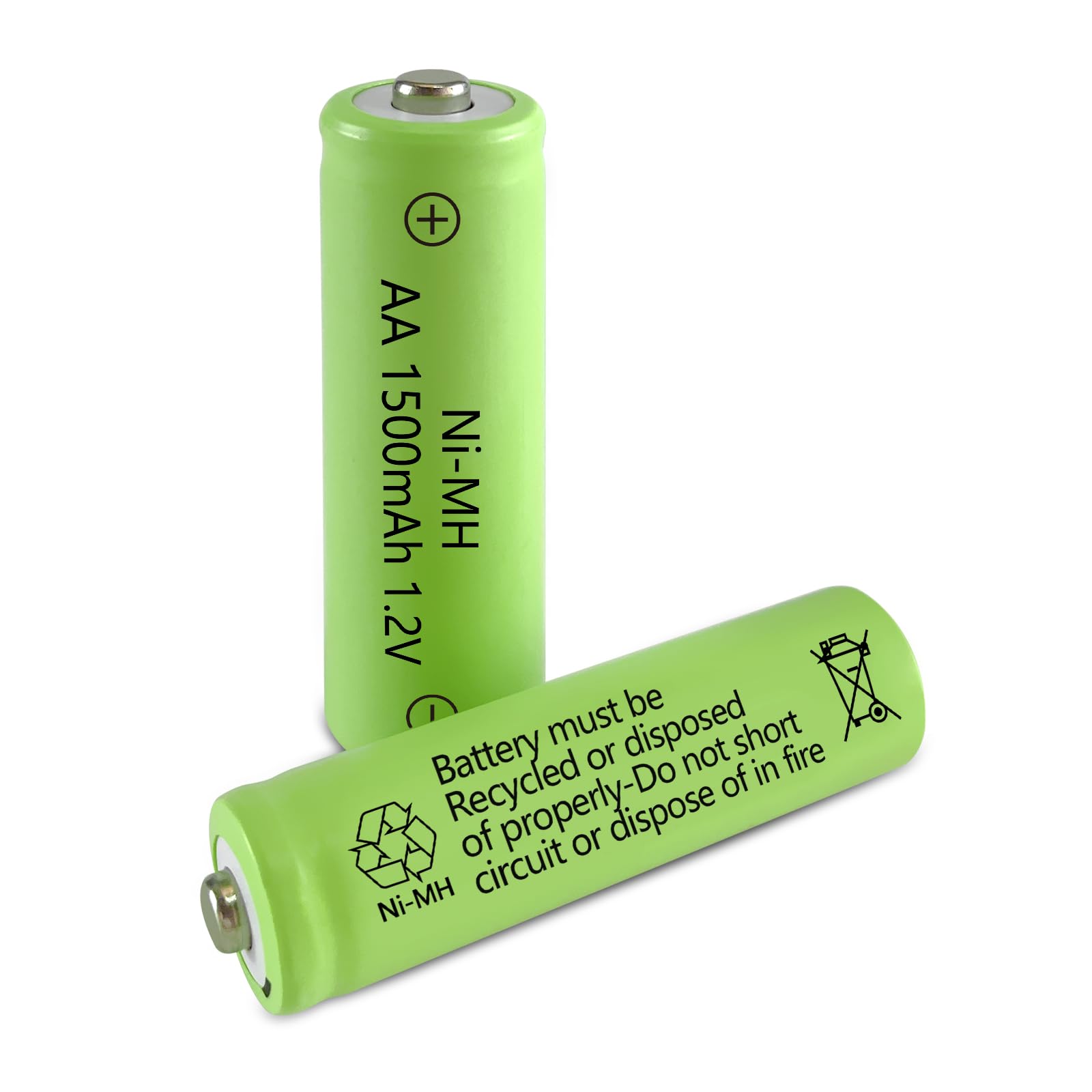 GENYESTAR Solar Lights Rechargeable AA Batteries 1500mah High Capacity 1.2V Ni-MH Double a Battery for Outdoor Lights, String Li