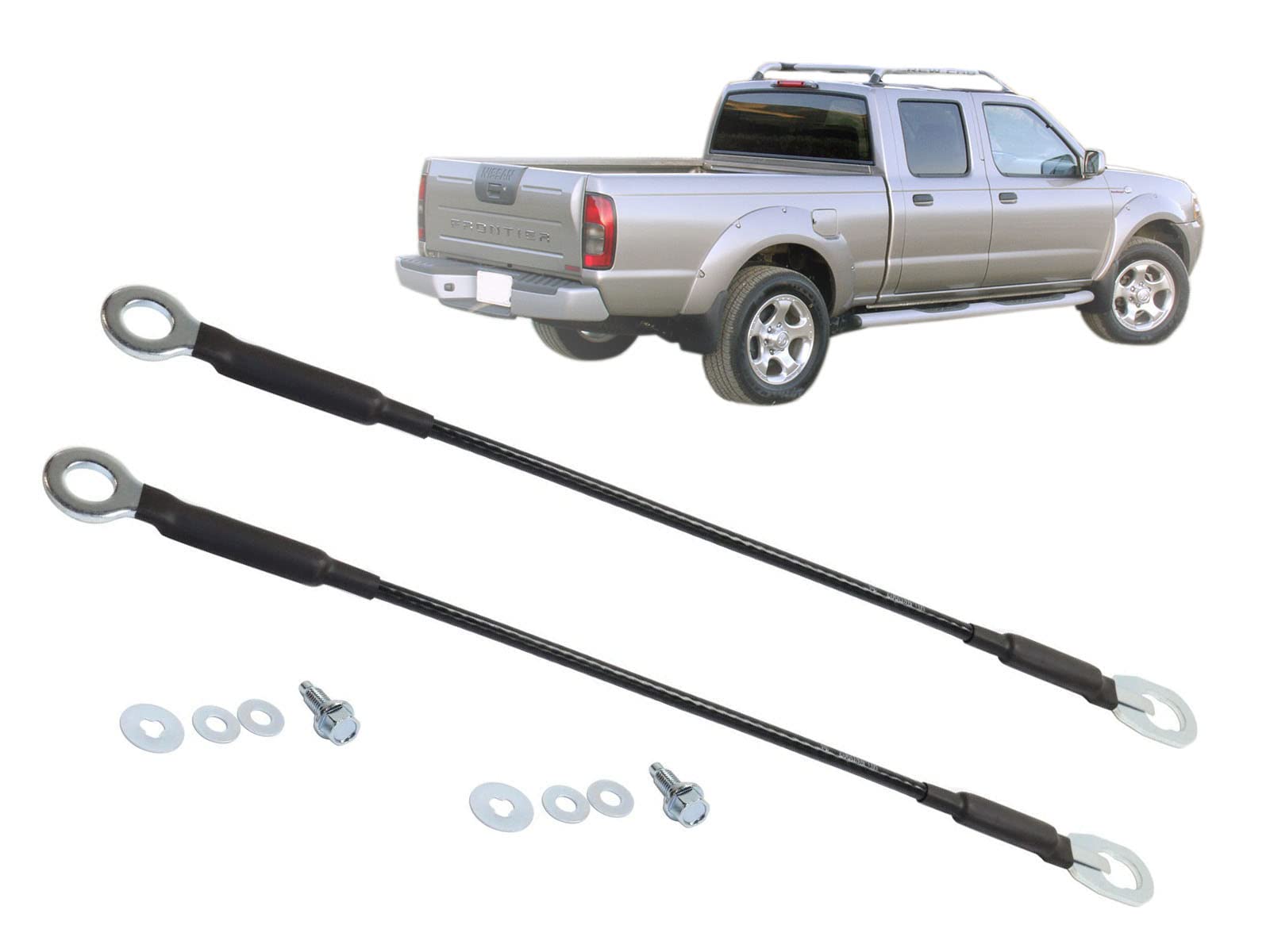 APA Replacement 16 Tailgate Cable for 1998-2004 Frontier with Hardware Pair Right and Left 904608B400