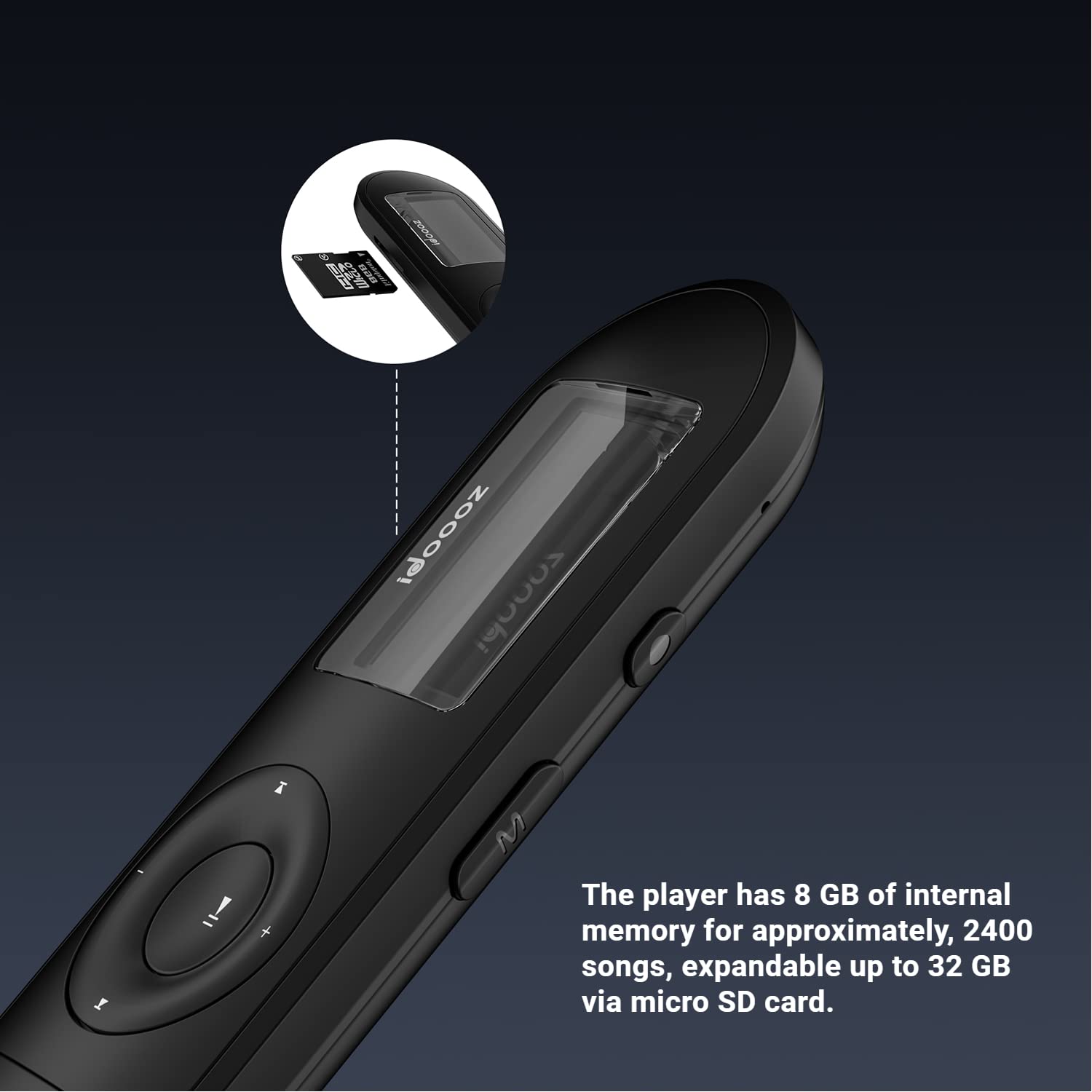 Mp3 Player, Usb Mp3 Player With Fm Radio,Voice Recorder,Idoooz U2 8Gb Music Player Expandable Up To 32 Gb Support One Button For