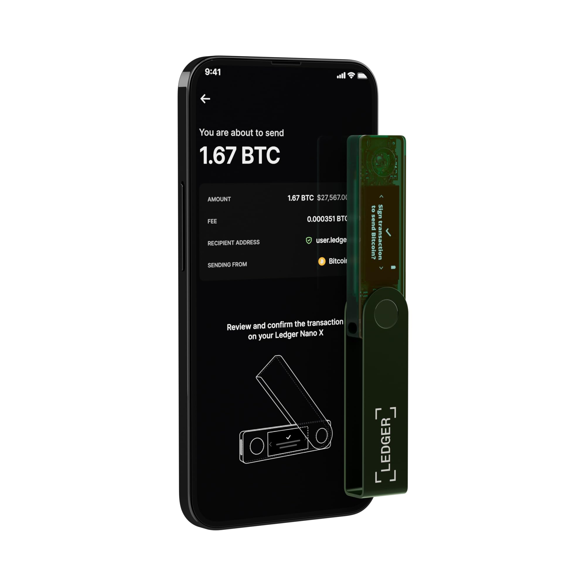 Ledger Nano X - Secure And Manage Your Crypto & Nfts On-The-Go With Our Bluetooth-Enabled Hardware Wallet (Emerald Green)