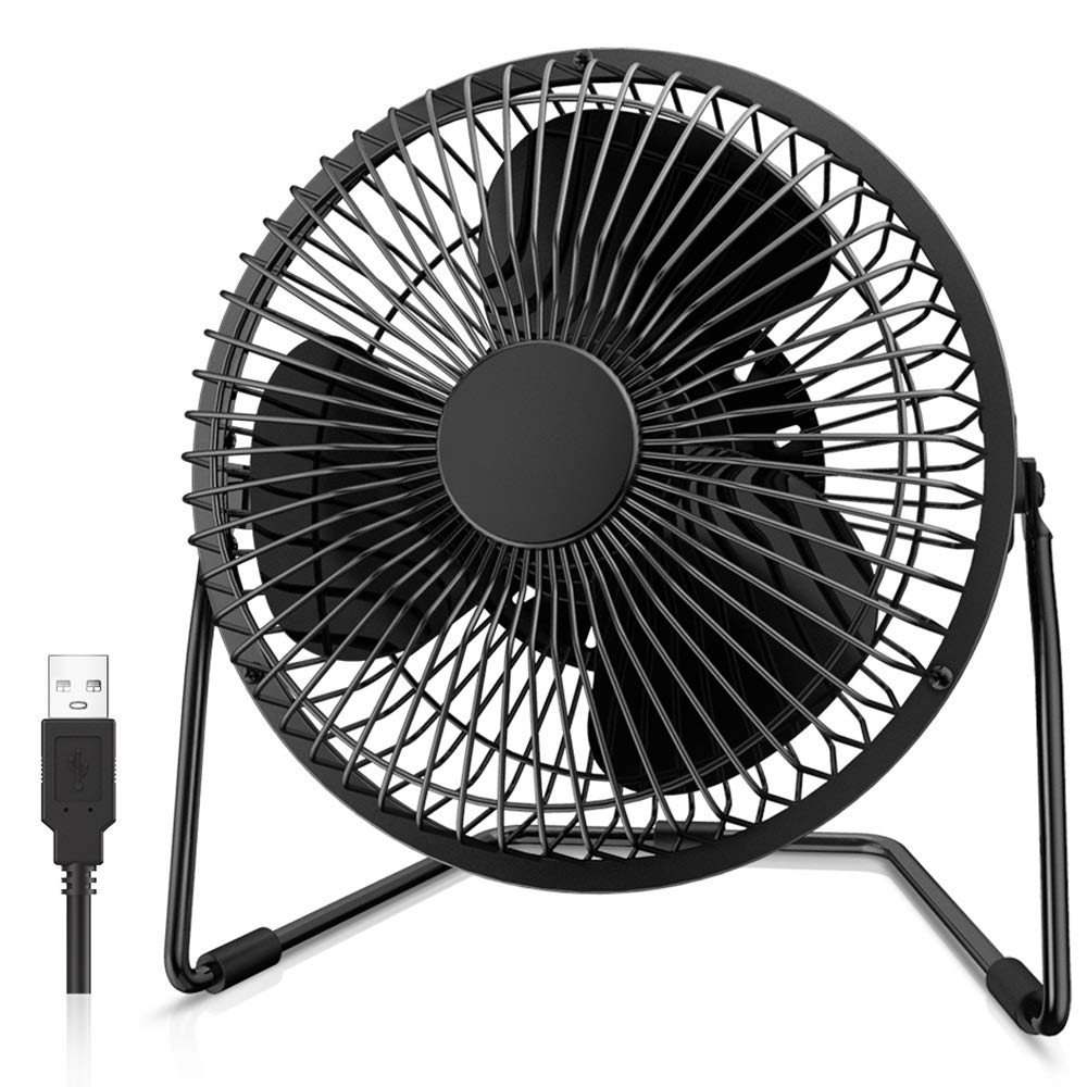 Easyacc 6 Inch Usb Desk Fan, Small Usb Desk Fan, [Small Quiet Strong Airflow And 360 Rotating Personal Table Cooling Fan] Usb Po