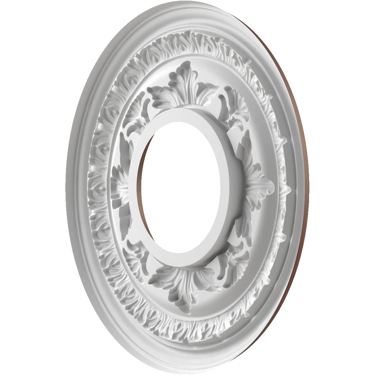 Ekena Millwork Cmp10Badru Baltimore Thermoformed Pvc Ceiling Medallion (Fits Canopies Up To 4 1/4), 10Od X 3 1/2Id X 3/4P, Unive