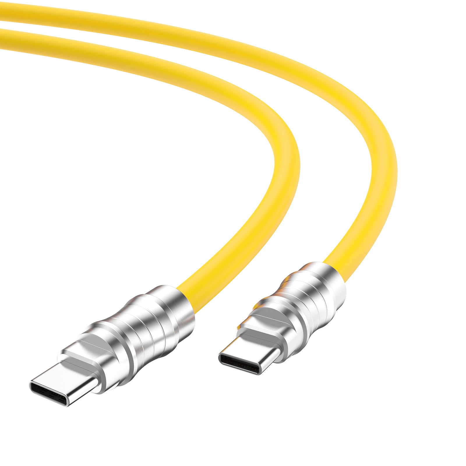 Iyuanepro Usb C To Usb C Silicone Cable 2Pack 3.3Ft, Ultra Flexible & Soft Usb Type C 100W Fast Charging Cable, Geek Industrial